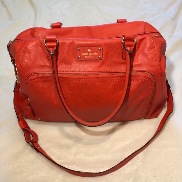 kate spade Handbags - {Kate Spade} Baxter Street Catalina coral leather